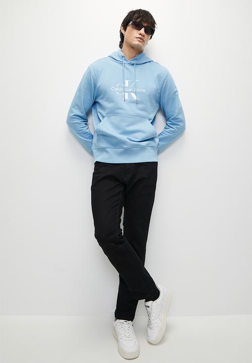 Calvin Klein - Disrupted Outline Monologo Hoody - Dusk Blue