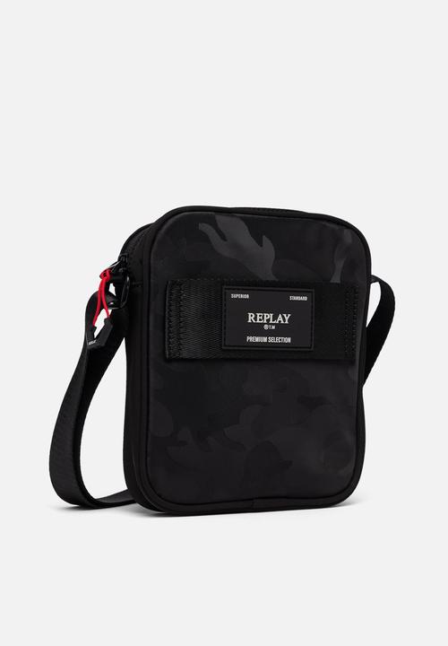 Replay - Matt Nylon + Camo Nylon Bag - Black