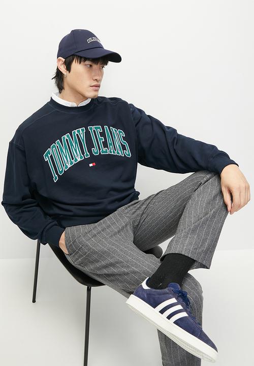 Tommy Hilfiger - TJM BOXY POP VARSITY CREW - Dark Night Navy