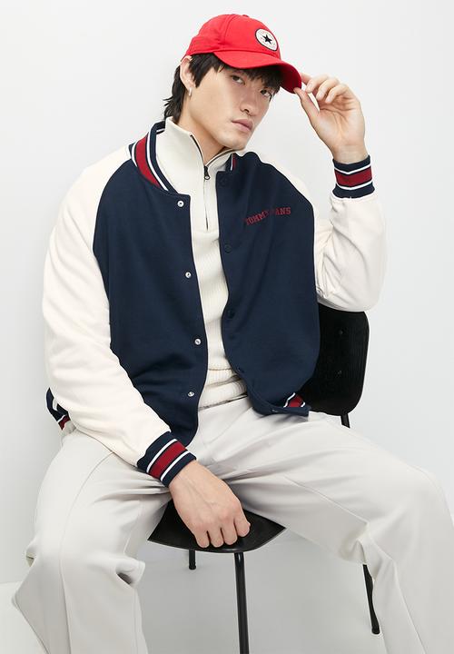 Tommy Hilfiger - TJM RLX CIRCLE T VARSITY BOMBER - Dark Night Navy