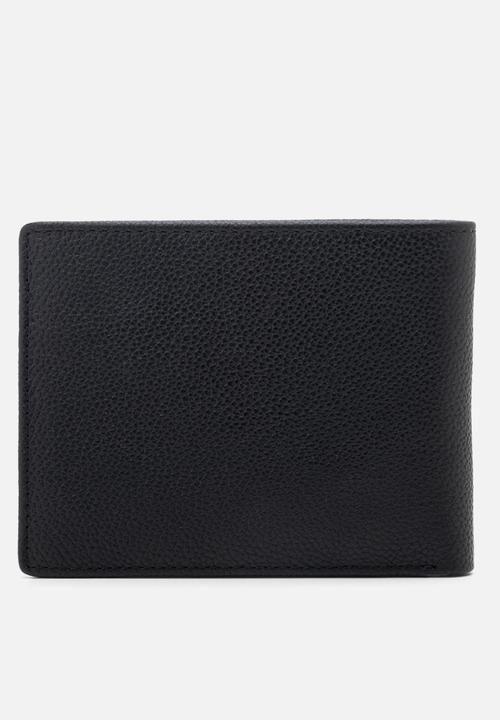 Replay - Cow Hammered Leather Wallet - Black