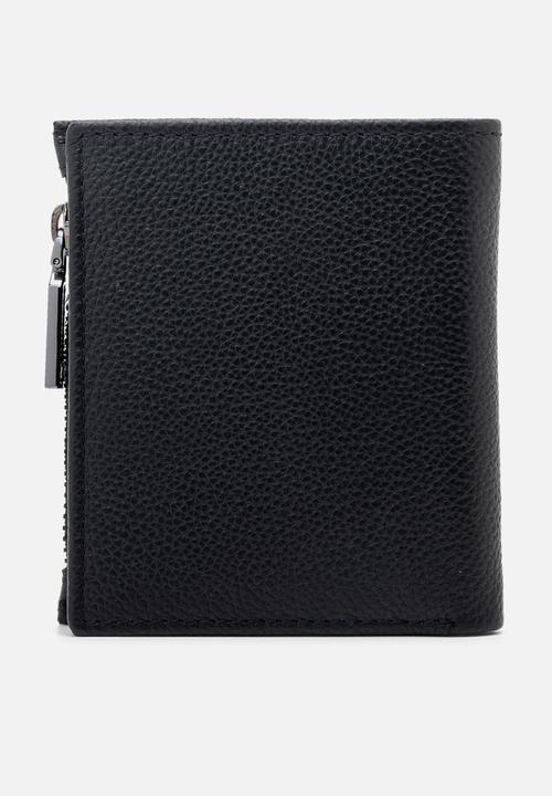 Replay - Cow Hammered Leather Wallet - Black