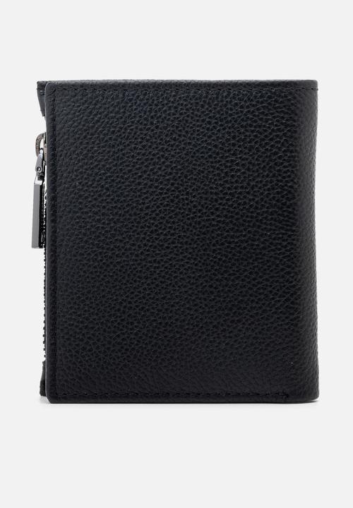 Replay - Cow Hammered Leather Wallet - Black