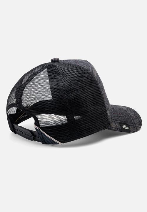 Replay - Tartan Poly Wool + Mesh Cap - Black Sand
