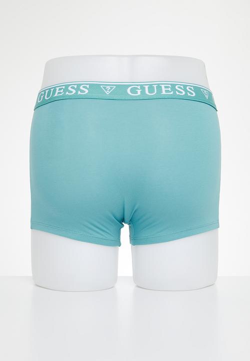 GUESS - Barney cash counte boxer trunk - teal dusk