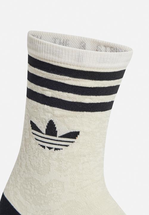 adidas Originals - Snake Crew Socks 2 Pairs - White/Blk