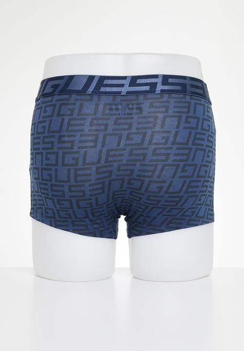 GUESS - Barney cash counte boxer trunk - navy sea	