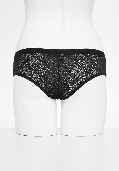 KANGOL - 3 pack lace boyleg - black/print
