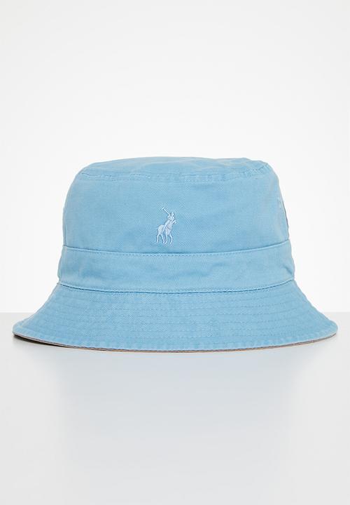 POLO - Classic Reversible Bucket Hat - Taupe & Blue