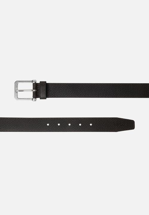 Replay - Split Hammered Leather Belt - Puce