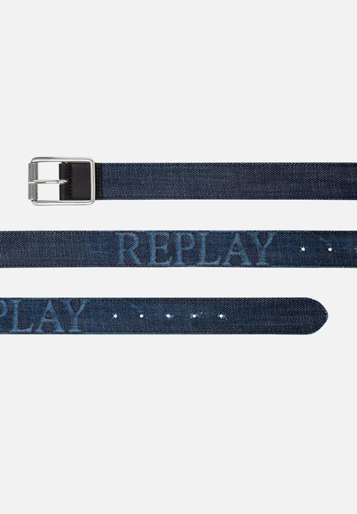 Replay - Washed Denim Belt - Blu Denim