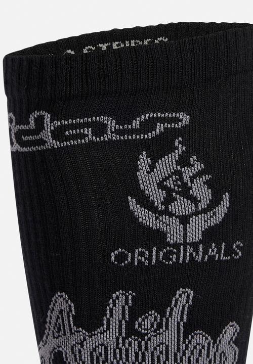 adidas Originals - Sponsors High Crew Socks 2 Pairs - Black/Grey Three/White 