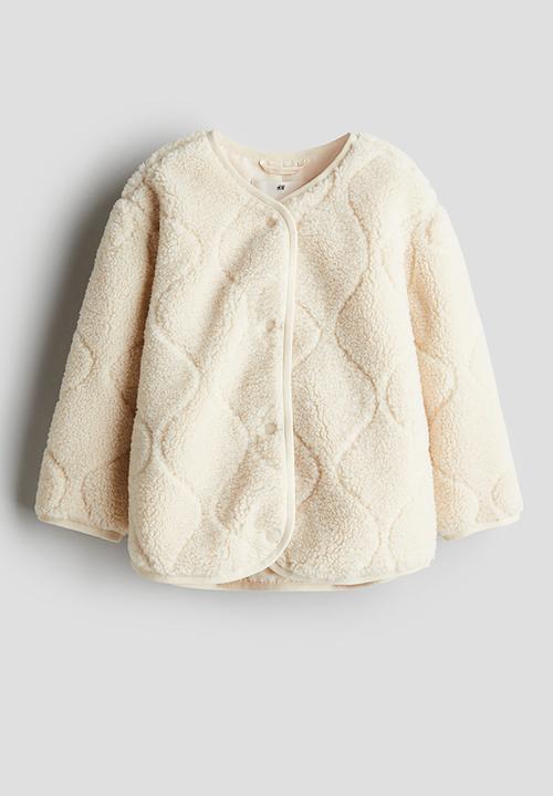 H&M - Quilted teddy jacket - beige