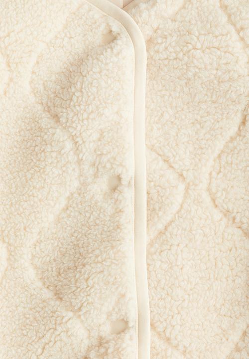 H&M - Quilted teddy jacket - beige