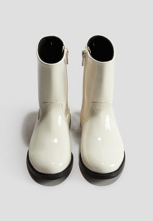 H&M - Patent boots - white