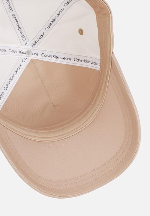 Calvin Klein - Mono logo print cap - crockery