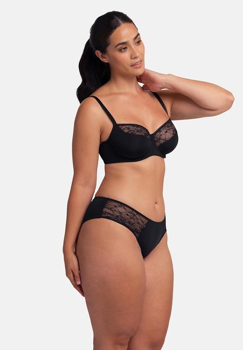 DORINA - Plus Alma 2pack cheeky hipster - black/beige