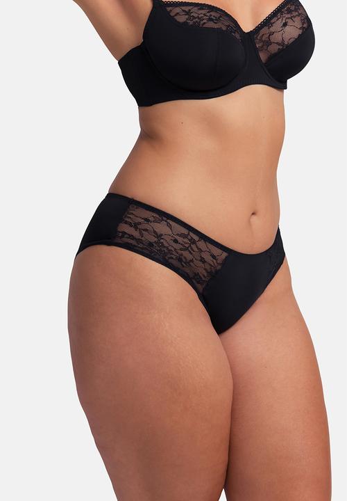 DORINA - Plus Alma 2pack cheeky hipster - black/beige