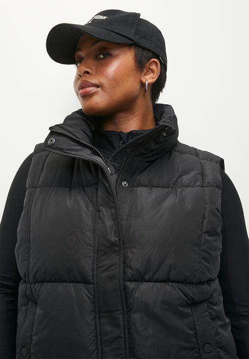 Cotton On - Plus The Mother Puffer Quilted Vest - Black