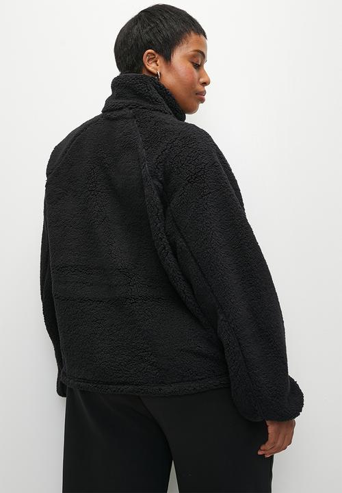 Cotton On - Plus Trail Sherpa Zip Thru - Black