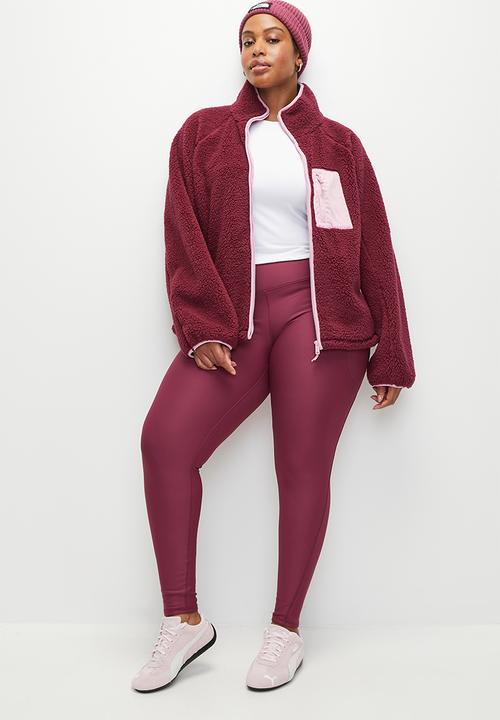 Cotton On - Plus Fleece Lined Outdoor Full Length Tight - Sangria
