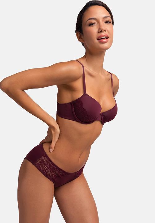 DORINA - Lorena Light padded demi - red/beige