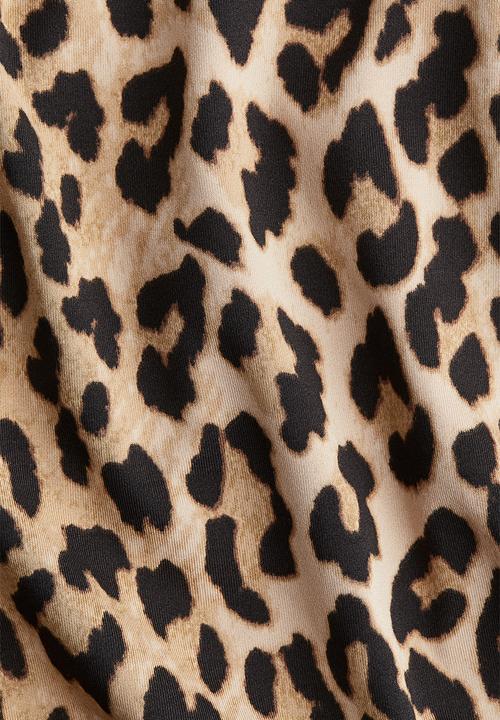 H&M - Jersey top - beige/leopard print