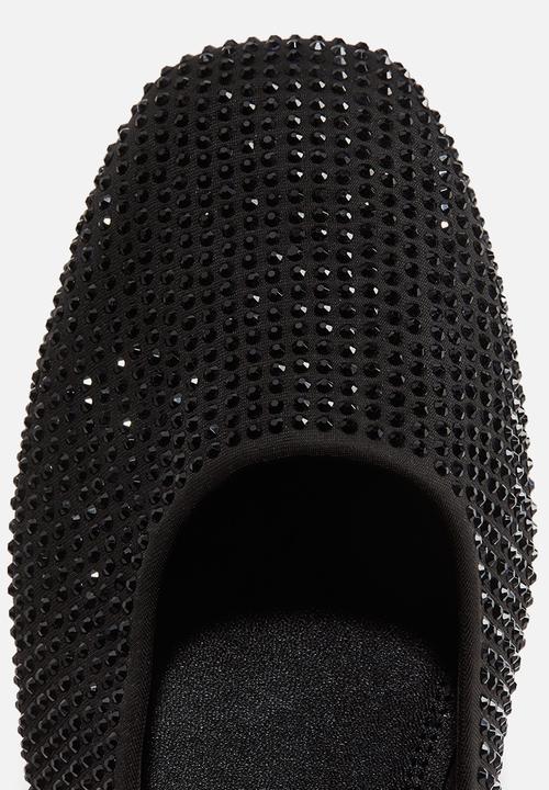 H&M - Rhinestone-embellished ballet pumps - black