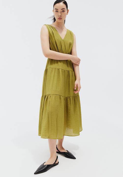 H&M - Tiered dress - olive green 