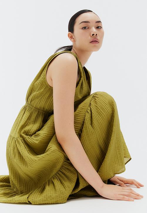 H&M - Tiered dress - olive green 