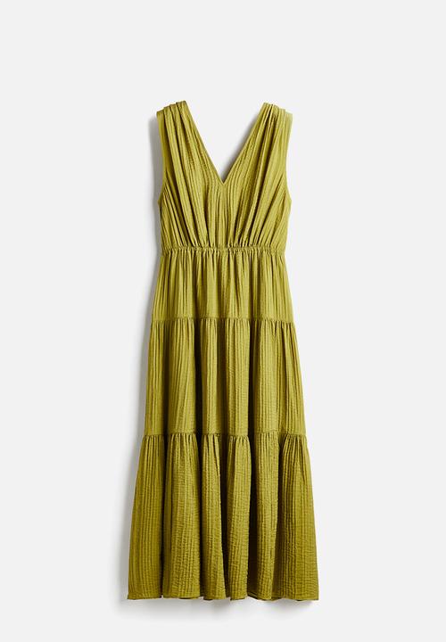 H&M - Tiered dress - olive green 