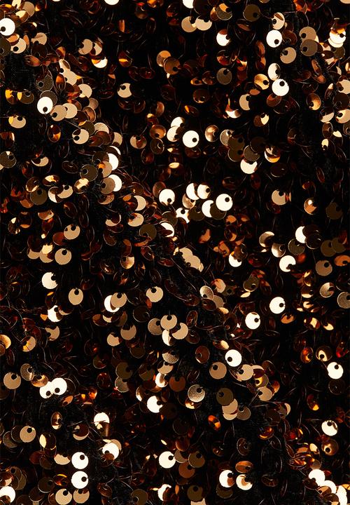 H&M - Sequined mini dress - black/bronze-coloured