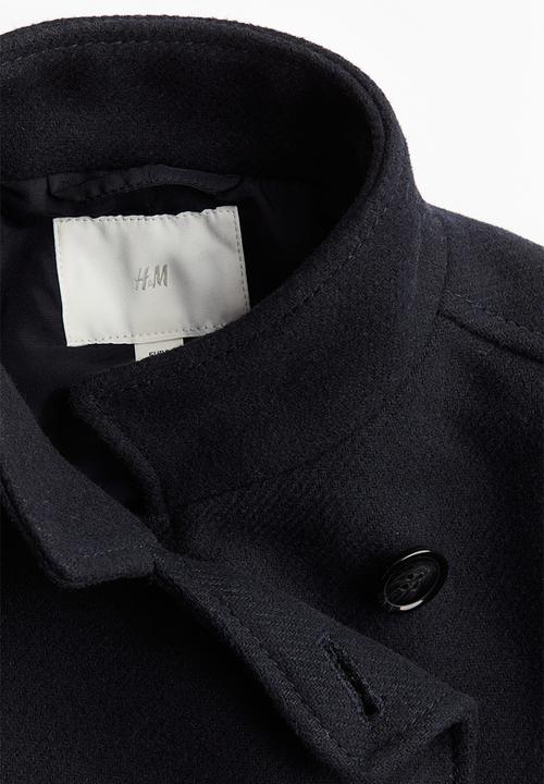 H&M - Double-breasted car coat - navy blue