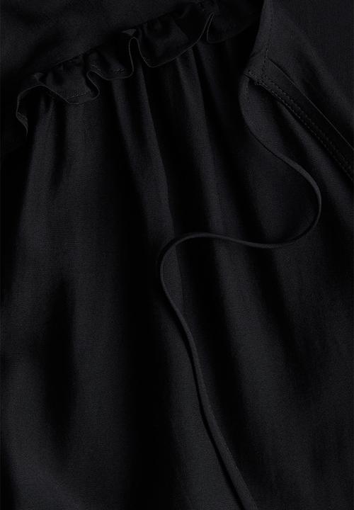 H&M - Frill-trimmed blouse - black