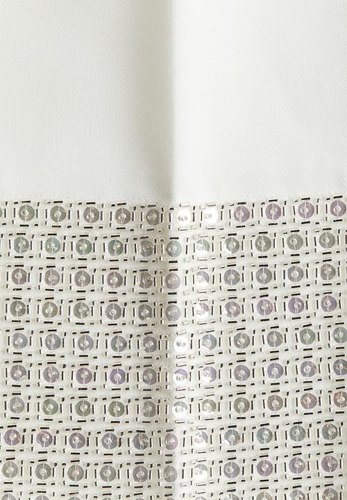 H&M - Bead-embellished trousers - white