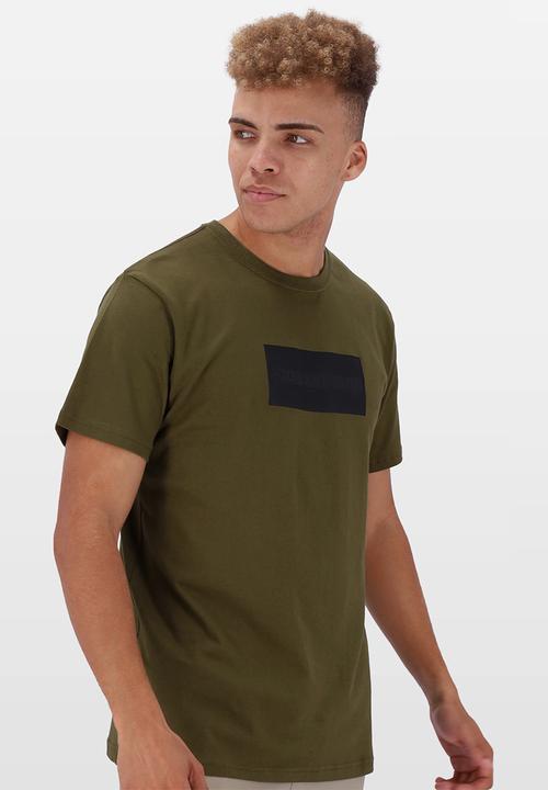 Salomon - Block Out Ss Tee - dark olive 
