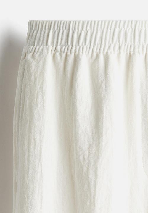 H&M - Wide pull-on trousers - white