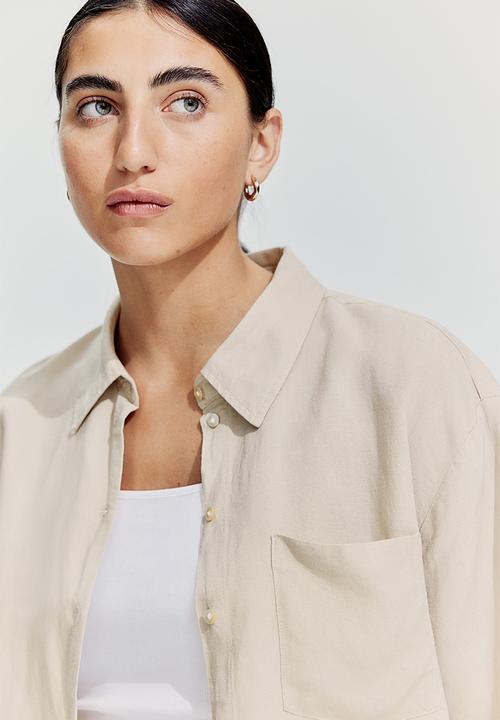 H&M - Linen-blend shirt - beige