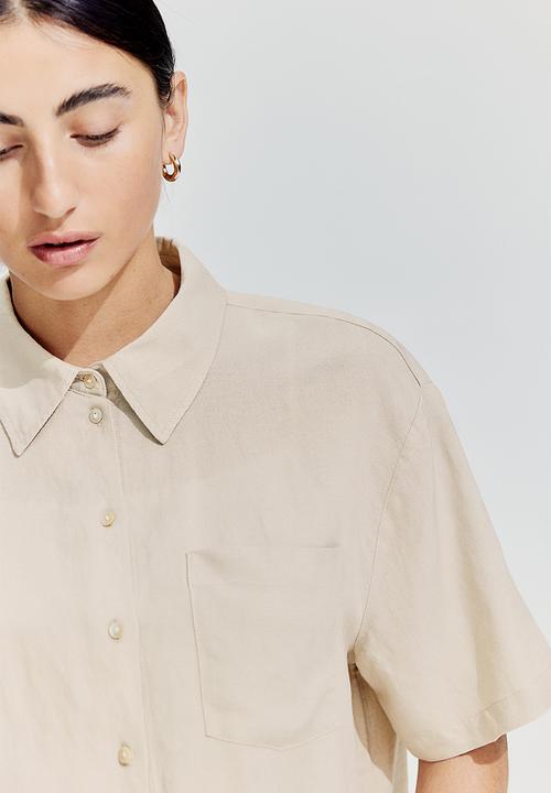 H&M - Linen-blend shirt - beige