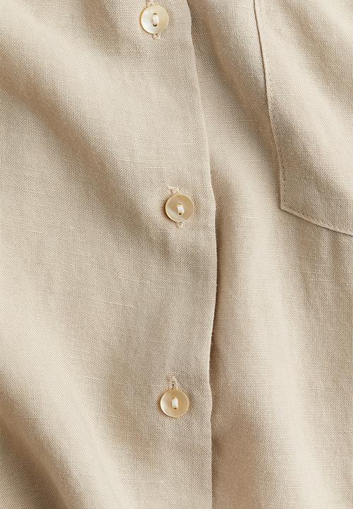 H&M - Linen-blend shirt - beige