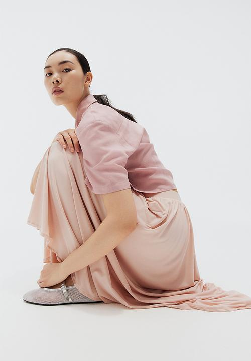H&M - Linen-blend shirt - dusty pink