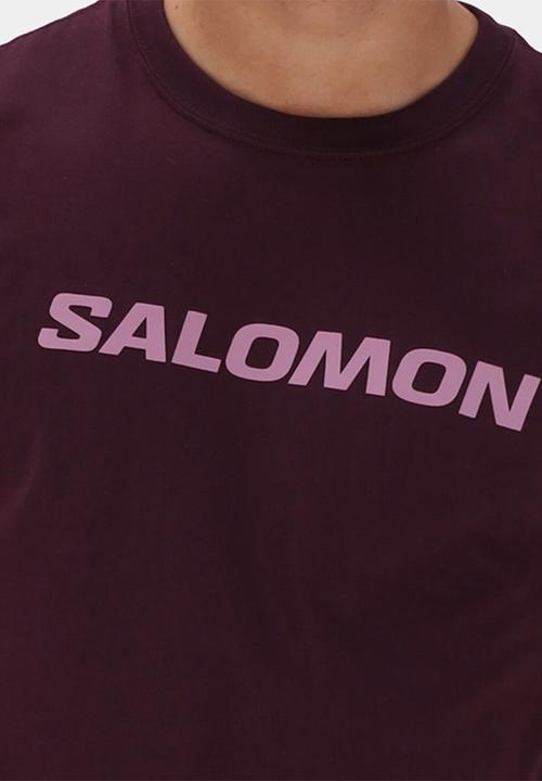 Salomon - Core Logo Ss Tee - Cherry Liquer