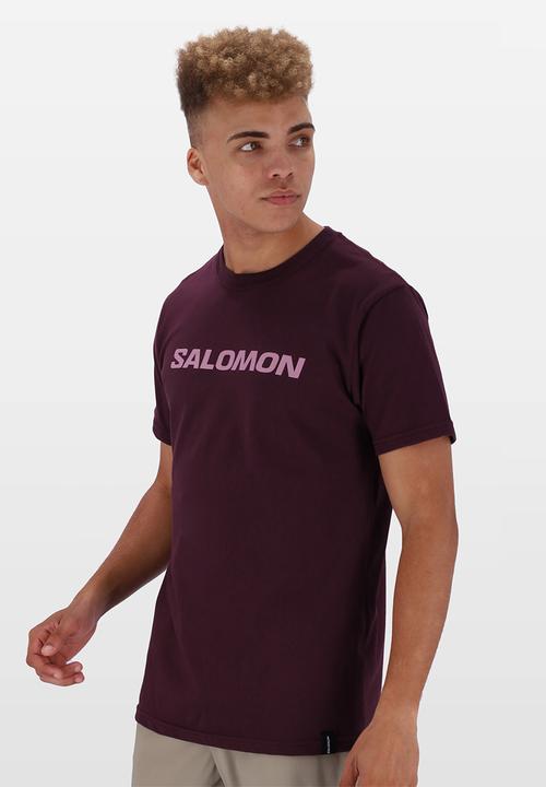 Salomon - Core Logo Ss Tee - Cherry Liquer