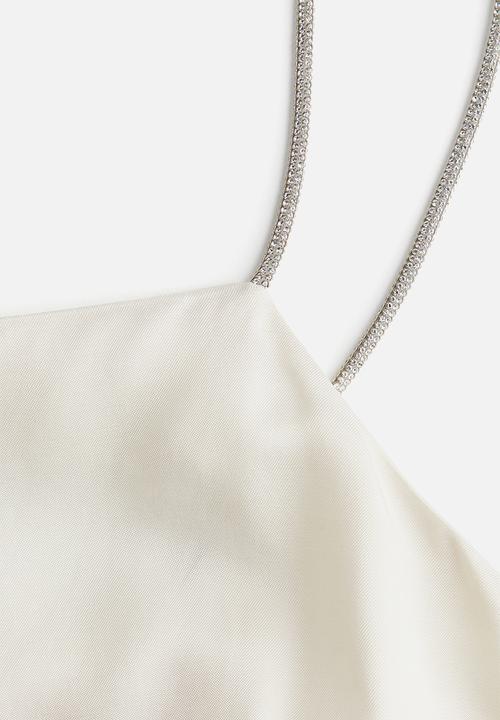 H&M - Rhinestone-strap top - white
