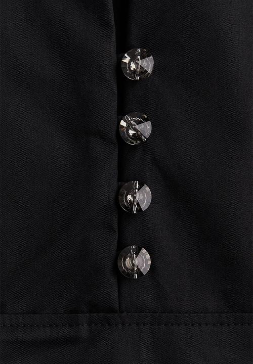 H&M - Loose-fit tuxedo shirt - black