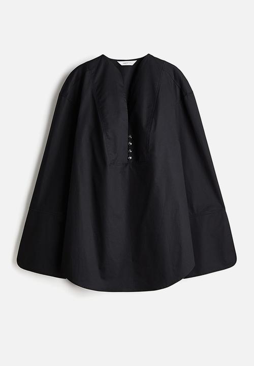 H&M - Loose-fit tuxedo shirt - black
