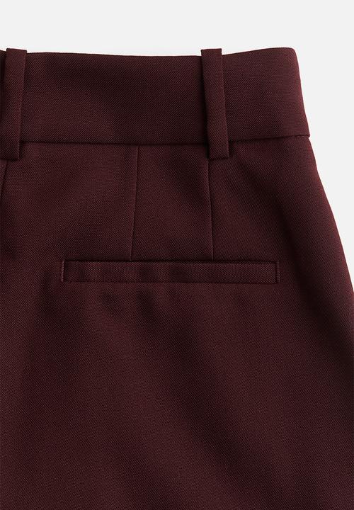 H&M - Straight trousers - burgundy 