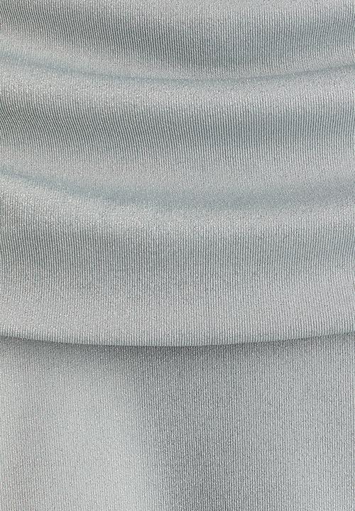 H&M - Gathered off-the-shoulder top - grey glittery