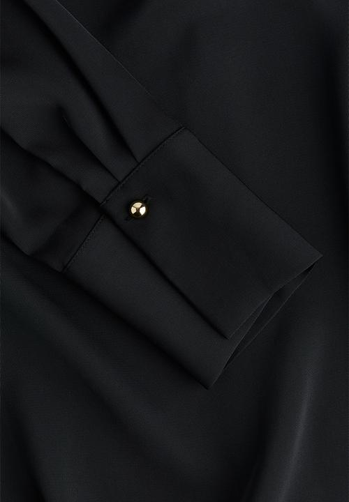 H&M - Draped twill dress - black