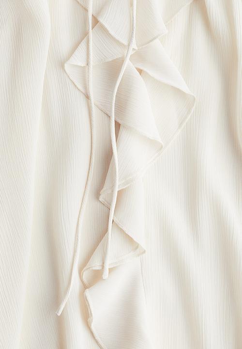 H&M - Frill-trimmed blouse - cream